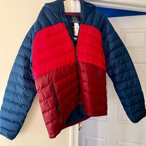 L.L. Bean Men’s Red and Navy Puffer Jacket size XL